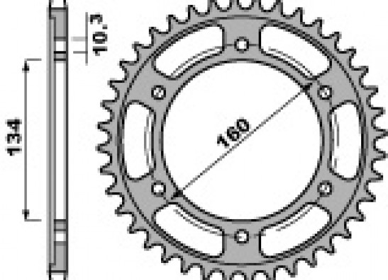 Kettenrad hinten Honda CBR 600 RR