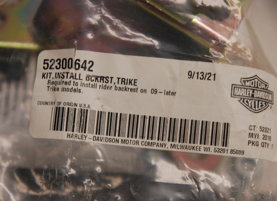 Rugsteun sissybar Harley Davidson Touring FL