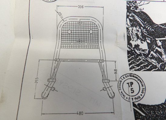 Rugsteun sissybar Kawasaki LTD 550