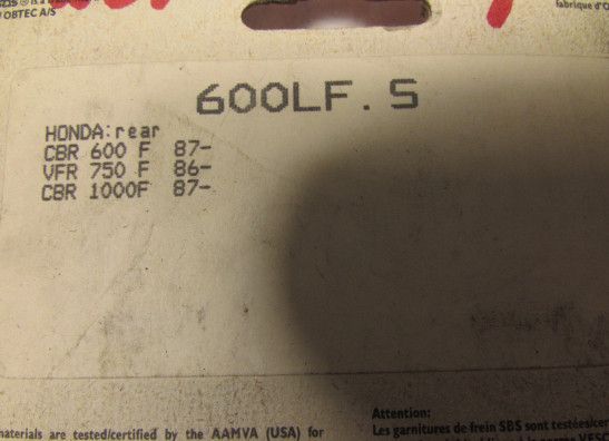 Bremsbeläge hinten Honda VFR 750
