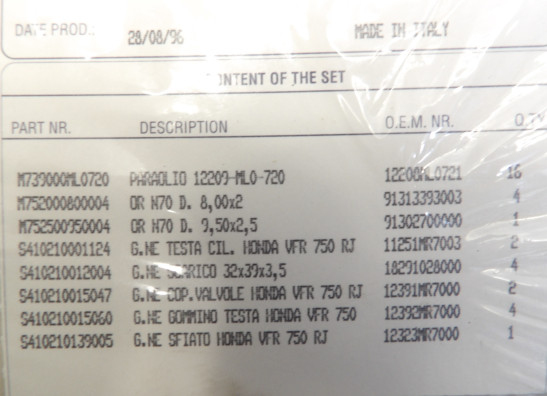Gasket Honda VFR 750