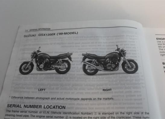 Instruction manual Suzuki GSX 1200