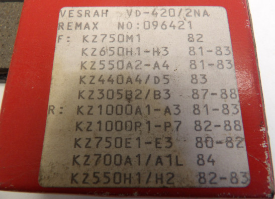 Braking pads front Kawasaki CSR 305 LTD