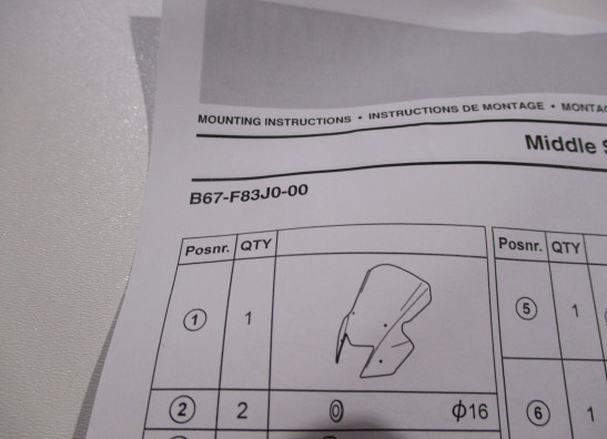 Windscherm Yamaha MT 10