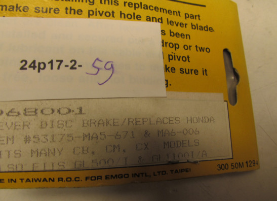 Braking lever Honda Goldwing GL