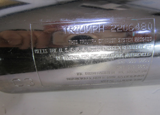 Uitlaat Triumph Bonneville T 100 