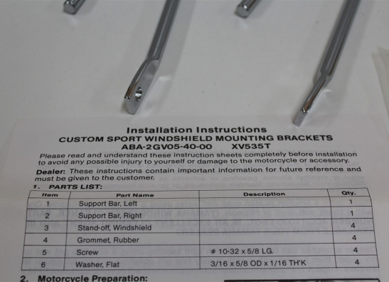 Windscreen Yamaha XV 535 Virago